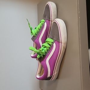 Purple and Gray Van's sneakers